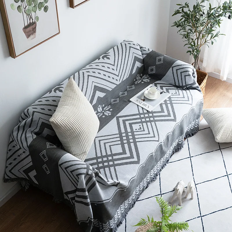 

Decorative Woven Knitted Throw Blanket Couch Sofa Plaid Throws Blankets Nordic Bed Bedspread Tapestry Decor Living Room Home