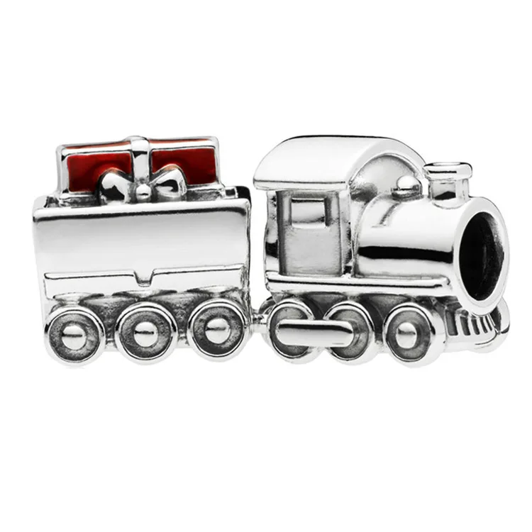 

Бусины из серебра 925 пробы с красной эмалью для браслетов и ожерелий pandora