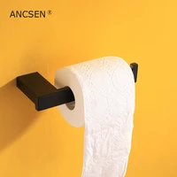 new matte black toilet paper holder wall mount tissue roll hanger 304 stainless steel tissue dispenser bathroom accessories