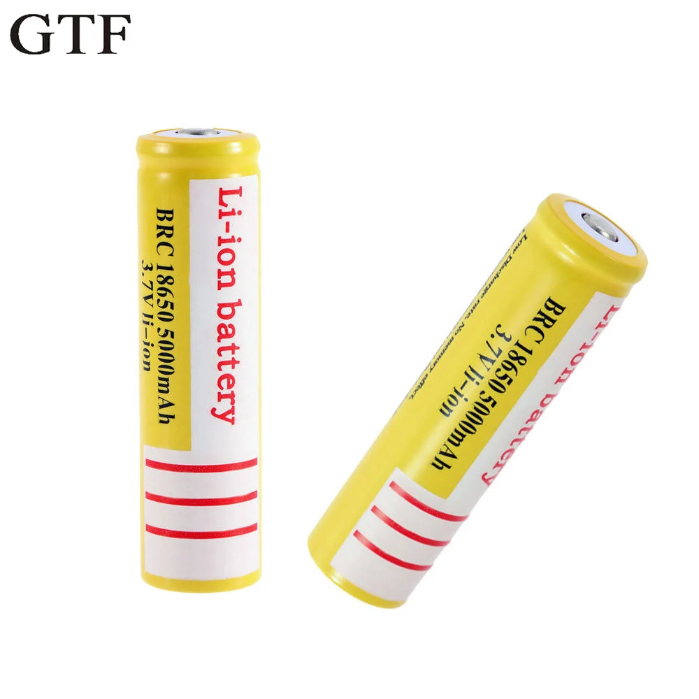 

Gtf 18650 3.7 v 5000mah li-ion rechargeable prompt battery led 18650 battery droplet delivery