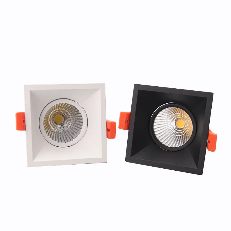 

Dimmable Square Anti-Glare Led Downlight COB Ceiling SpotLight 7w 12w 15w AC85-265V Recessed Indoor Lighting Quality Assurance