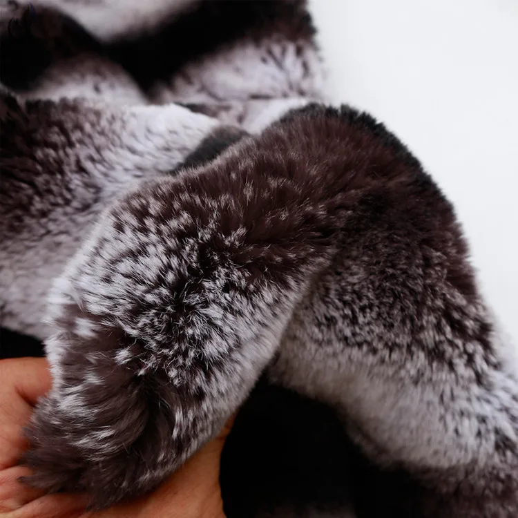 Заводская поставка Роскошное Одеяло из натурального меха шиншиллы кролика