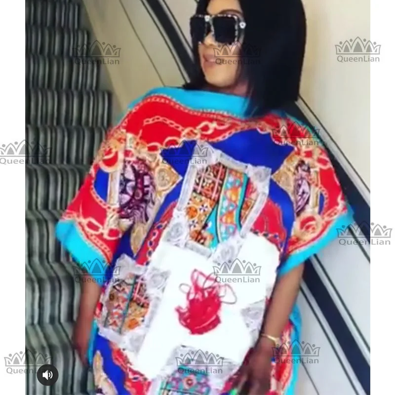 4 цвета модное платье в африканском стиле 100% шелк летнее большого размера