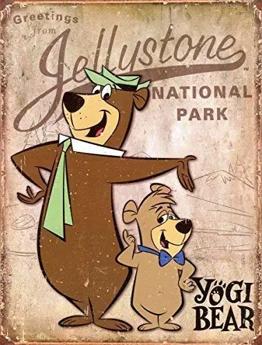 Yogi Bear Park Ретро винтажный жестяной знак жестяная картина металлические номерные