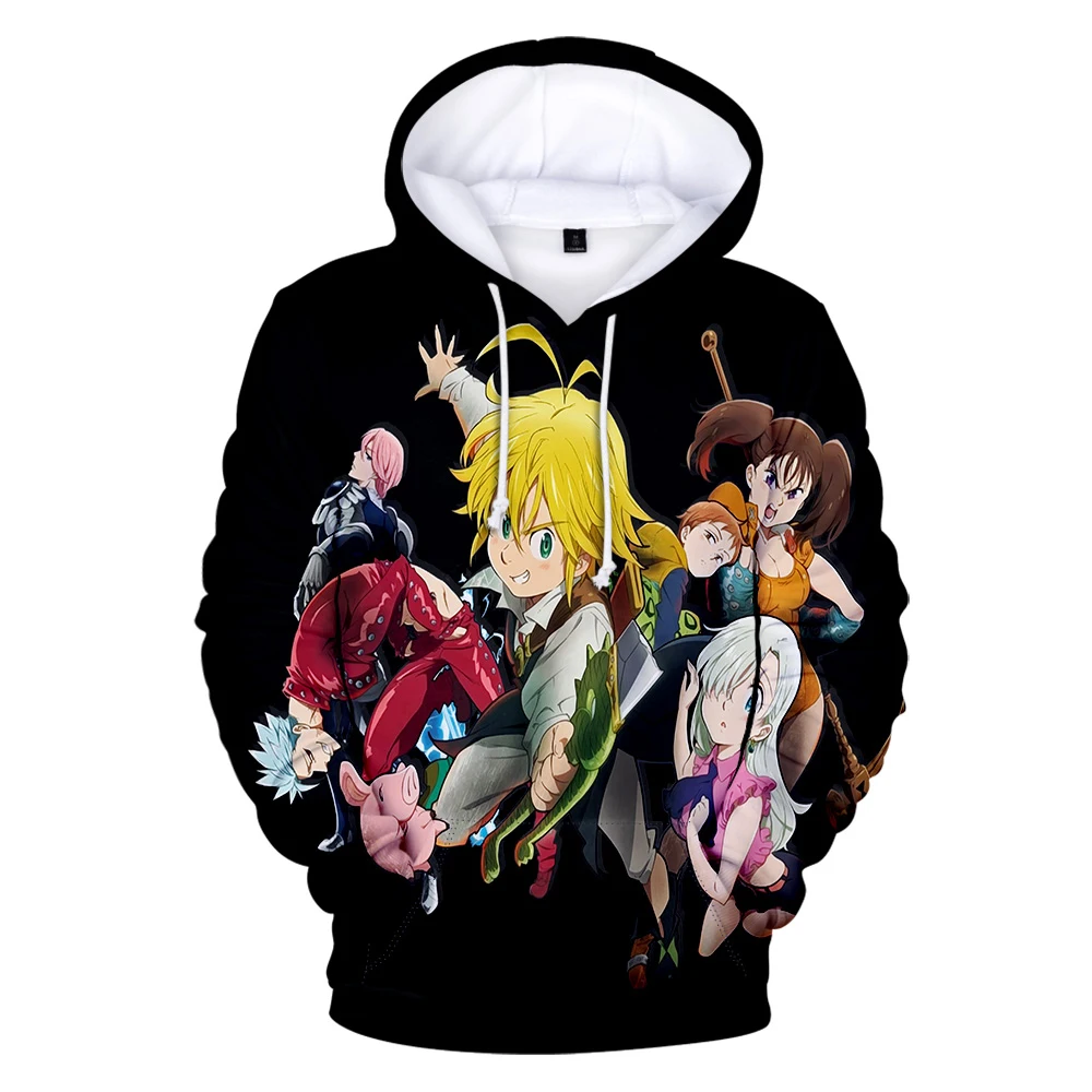 

2020 Suitable Autumn Hoodie Hoodie 3D Comic Seven Deadly Sins Overcoat Clothes Women Hot Hooded 3D Boys Girls Streetwear fox