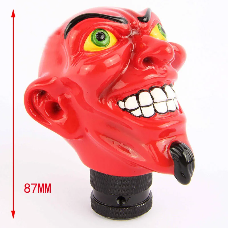 

1PCS Gear Shifter Manual Knob Shift Shifter Lever Knob Manual Gear Red Evil Devil Head Style Car Truck Shift Knob Shifter Lever