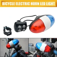 bicycle police light 6 flashing led 4 sounds police siren trumpet electric horn mtb cycling rear light taillight bike accessorie