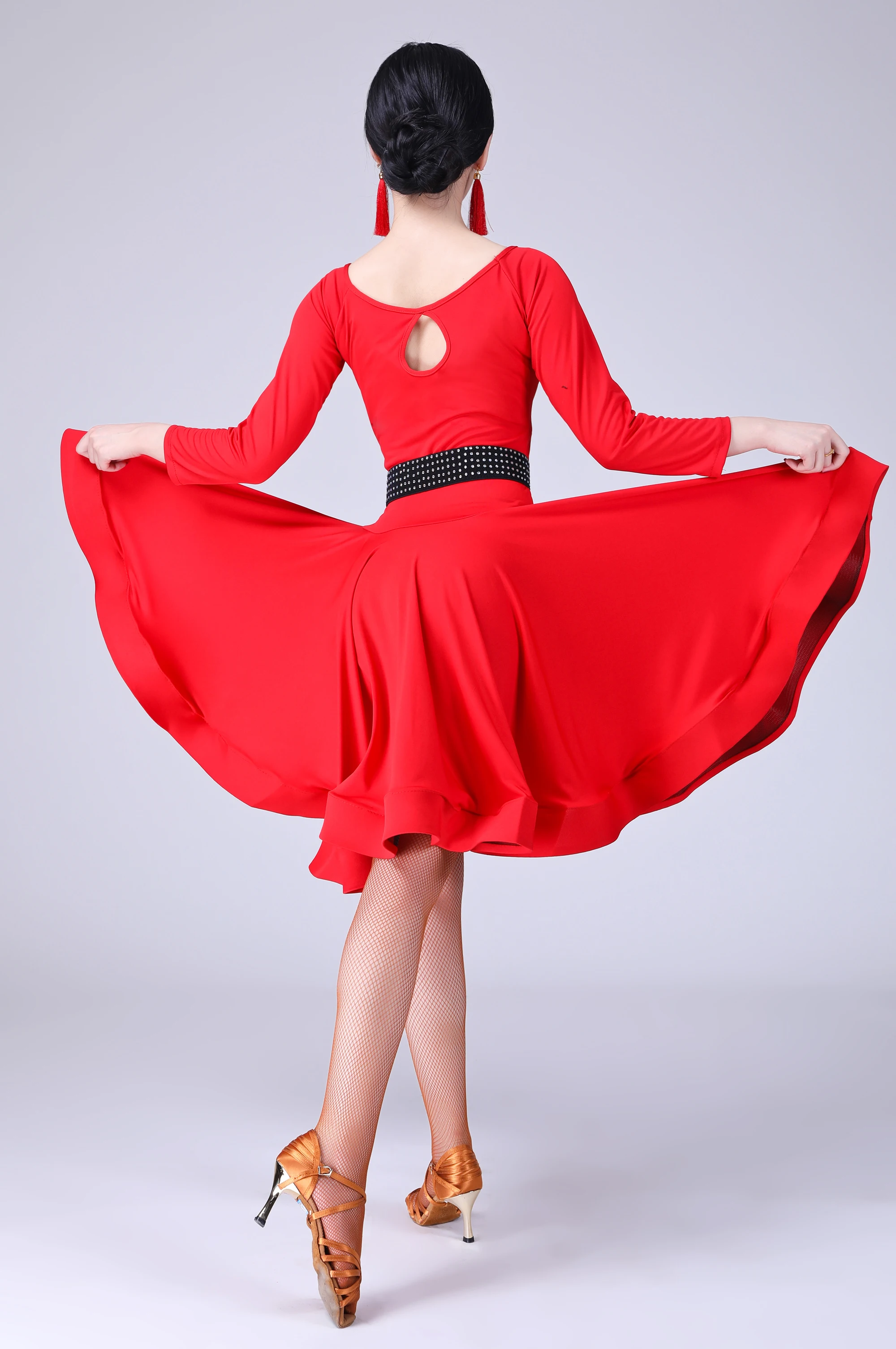 Женское платье для тренировок 2019 юбка выступлений и латиноамериканских танцев