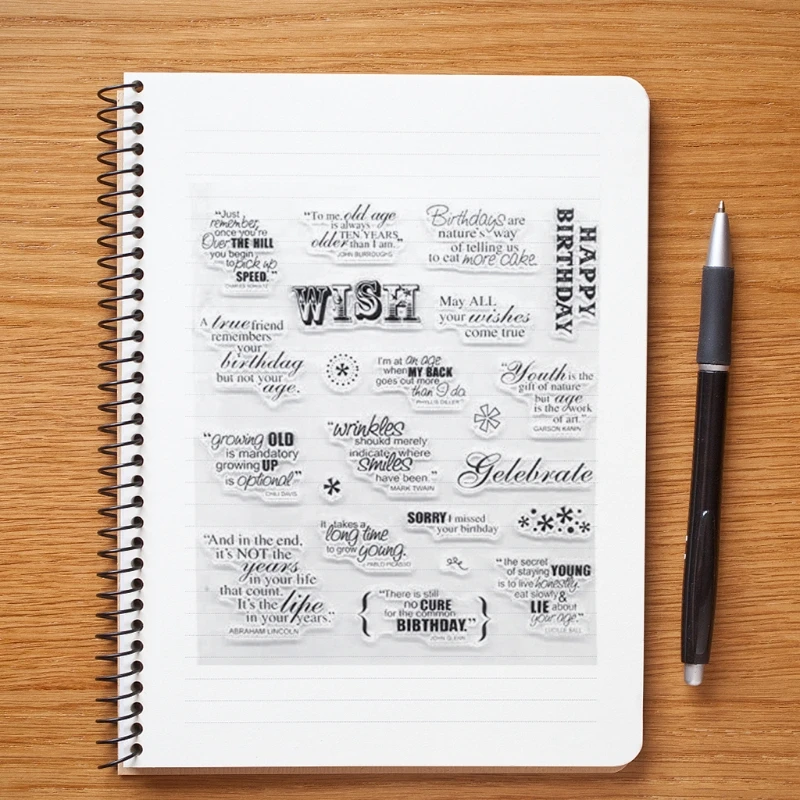 Взросления Силиконовые DIY прозрачные наклейки материалы для скрапбукинга