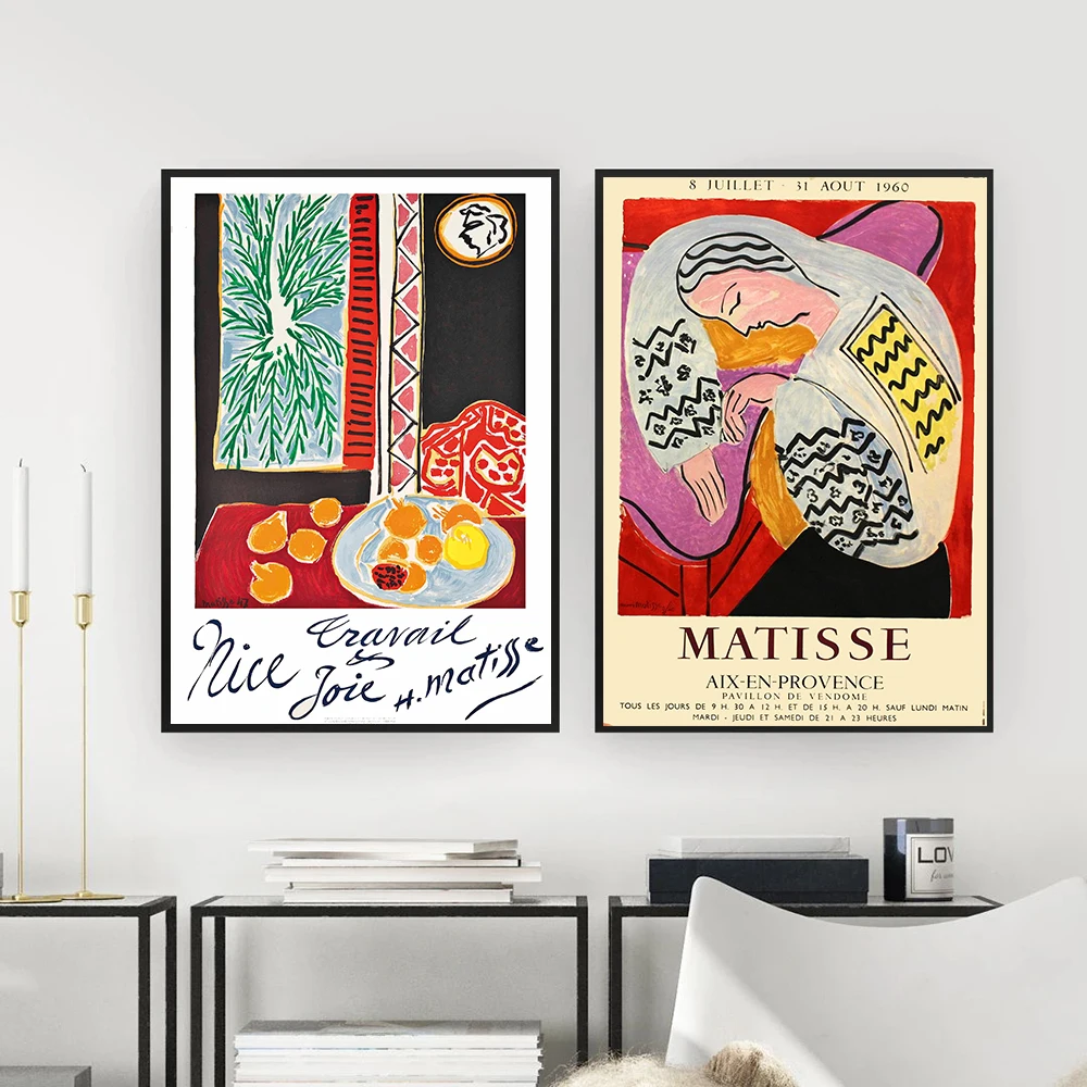 

Matisse Abstract Vintage French Exhibition Wall Art Canvas Painting Nordic Posters And Prints Wall Picture For Living Room Decor
