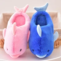 dolphin cotton slippers childrens cotton slippers for fallwinter home non slip floor mopping plush slippers fluffy slippers