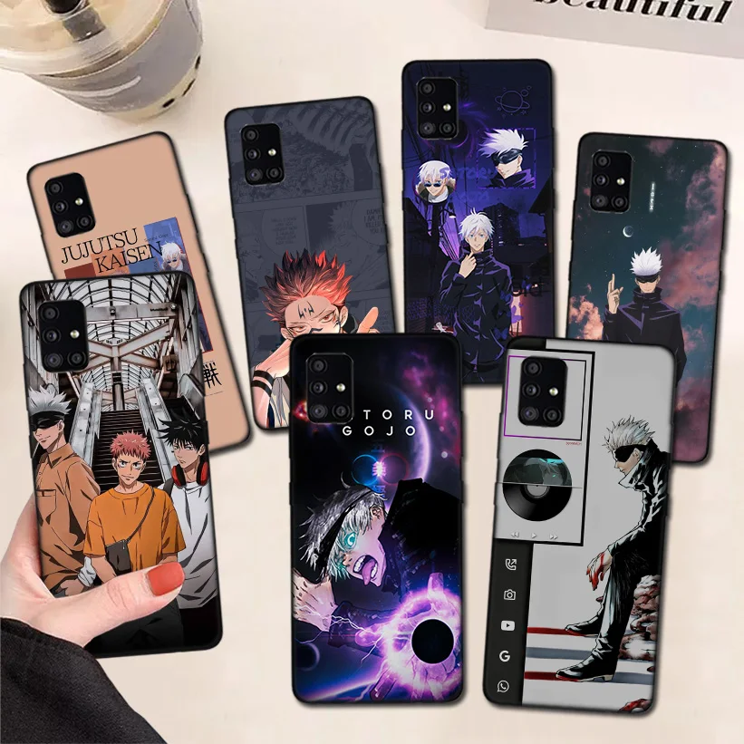 

Japan Anime Jujutsu Kaisen Phone Case For Samsung Galaxy A51 A71 A50 A70 A81 A91 A30 A40 A20E A10S A6 A7 A8 A9 Cover Coque Funda