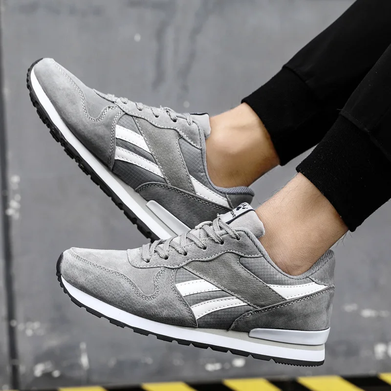 2019 spring new sports shoes men's running leather lace breathable cushion GF-16 | Спорт и развлечения