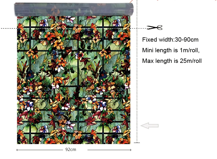 Горный чай цветок безопасность красивая утолщенная электростатическая пленка