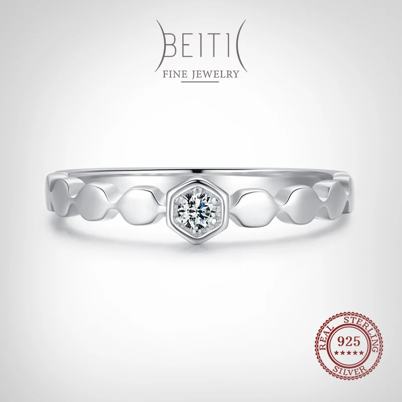 

Женское минималистичное кольцо Beitil из серебра 2021 пробы с фианитами