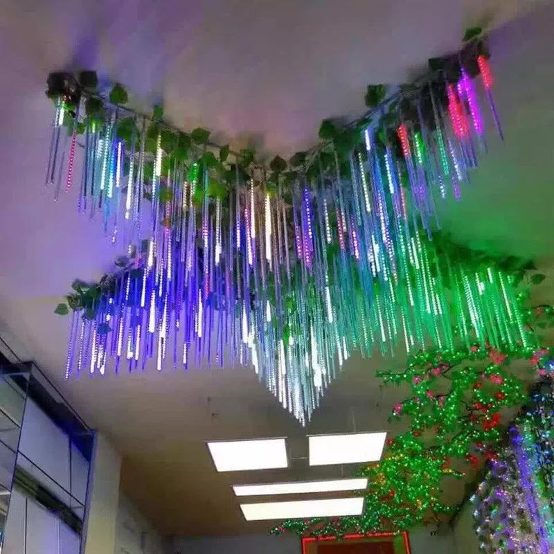 Светодиодные трубки для метеоритного душа с европейской вилкой 20 см