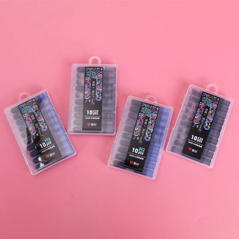 10 шт. большой емкости чернильный картридж хобби стиль портативный авторучка