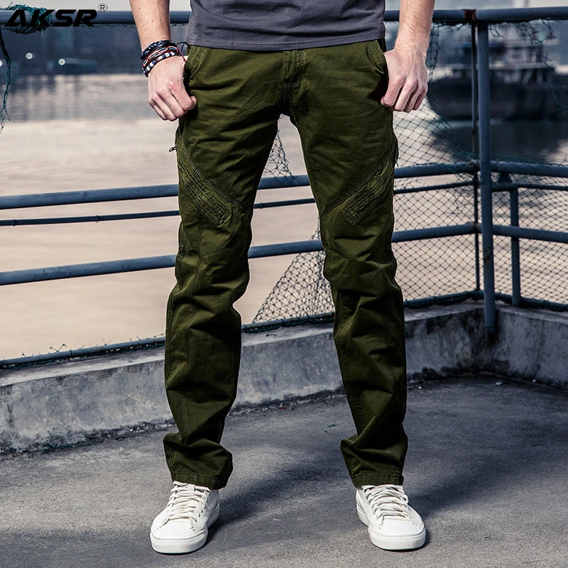 

Men's Military Cotton Cargo Pants Plus Size Straight Leg Oversized Casual Tactical Pants for Men Urban Cargo Pants with Pockets
