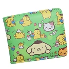 Кошелек помпомпурин из мультфильма аниме из искусственной кожи, короткий кошелек