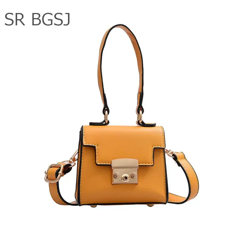 Бесплатная доставка 5 цветов очень маленькая женская кожаная сумка на плечо из ПУ