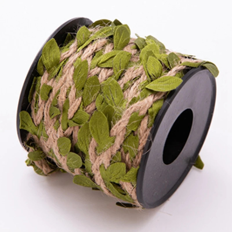 

Twine, Flower Rattan Coarse Hemp Leaf Ribbon 5MM Flower Rattan Suitable for Art, Handmade Packaging and Party Decoration