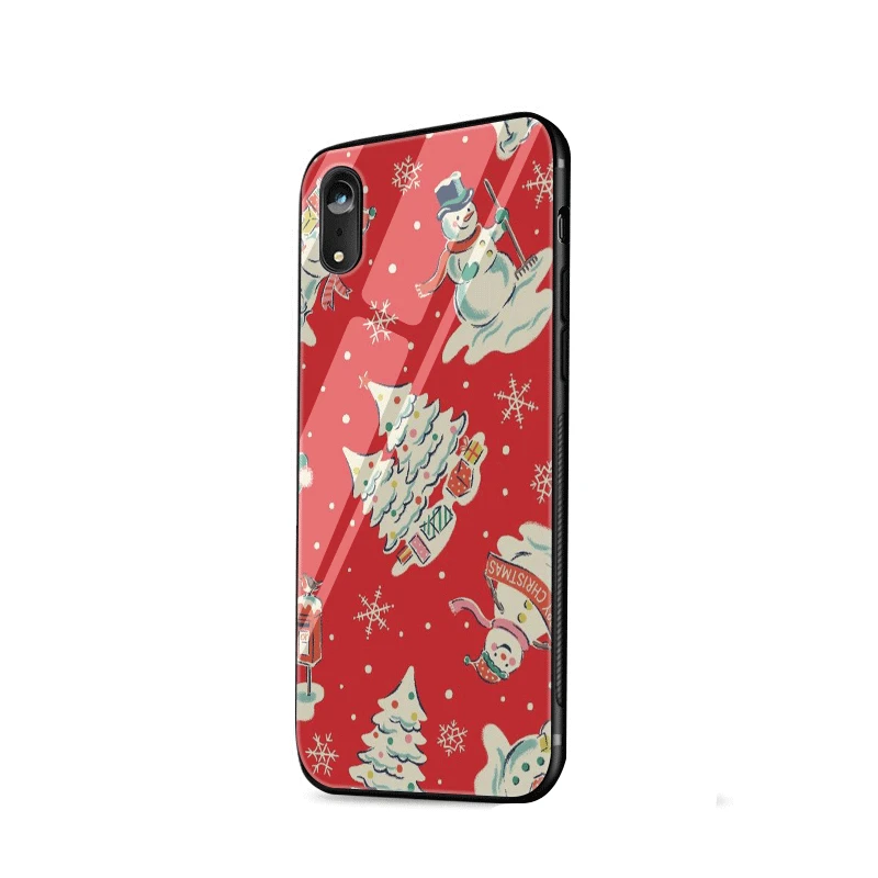G9 Чехол для телефона из термопластичного стекла для Iphone 5, 5S, 6, 6 S, 7, 8 Plus, X, XR, XS Max, защитный чехол с изображением рождественской елки и снежинки - Цвет: G9