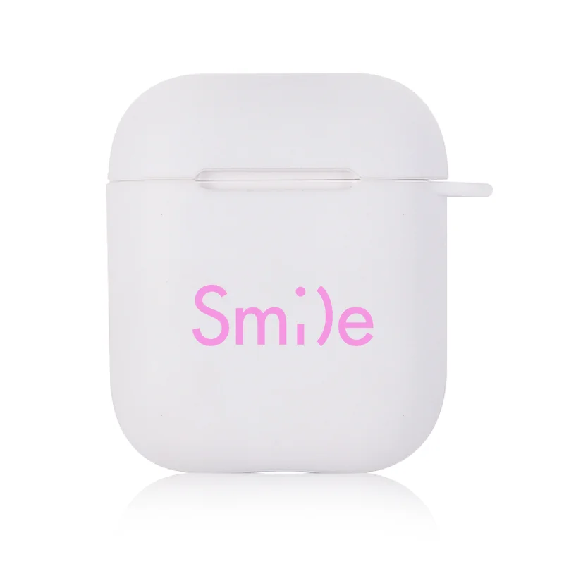 Чехол для зарядки наушников s для Apple Airpods 1 2 Bluetooth, беспроводной чехол для наушников, белый матовый чехол с буквами Air pods 2, чехол - Цвет: I301799