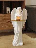 home decor european style large welcome landing angel goddess ornaments tray decoration figurines for interior sculptures