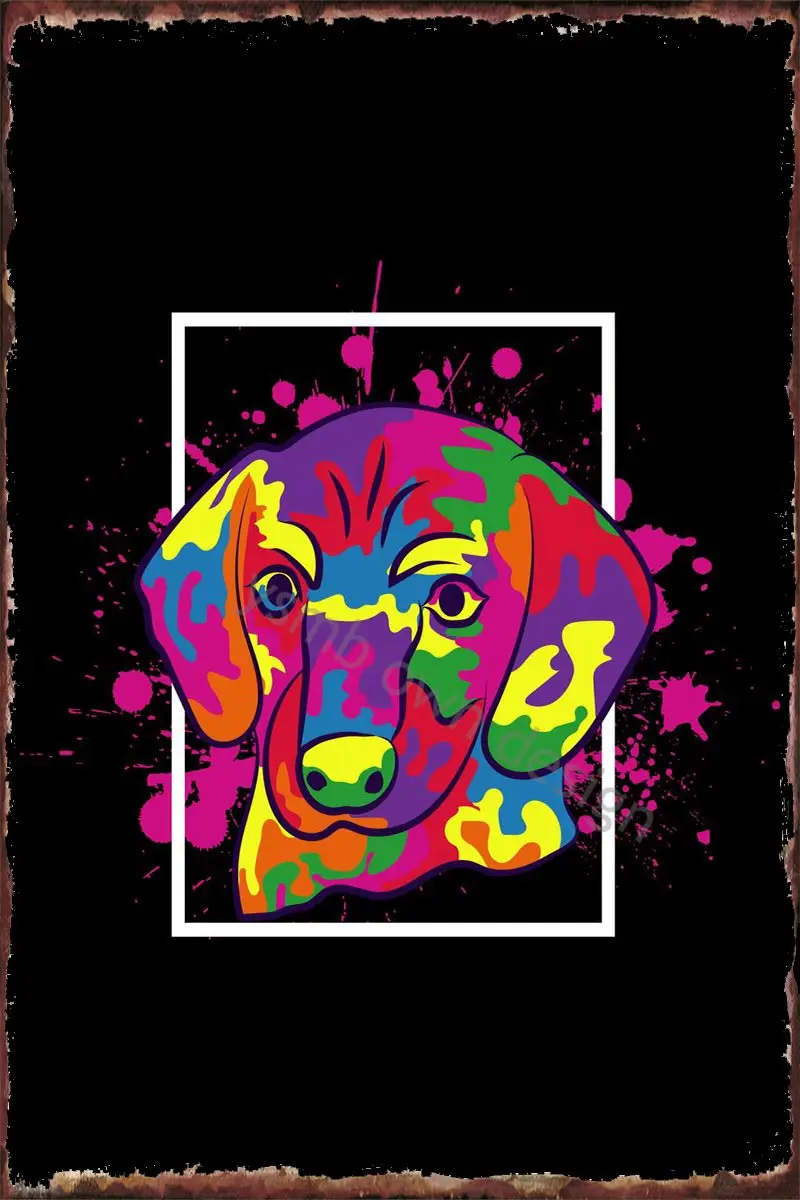 

Жестяные таблички в стиле «такса», винтажный Декор на стену, Ретро стиль, металлический знак, жестяная вывеска для искусства, мужская пещера...