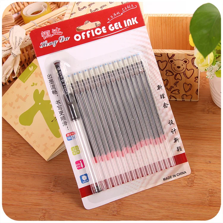 Оптовая продажа набор гелевых ручек большой емкости 2 ручки и 5 стержней