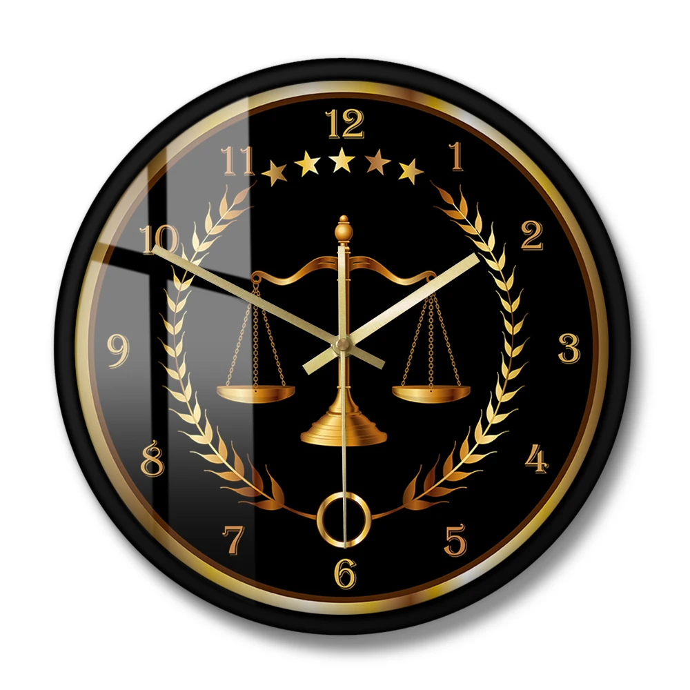 

Настенные часы Ticking для юстиции, офисный декор, современные настенные часы для юристов, настенное художественное украшение для судей, насте...