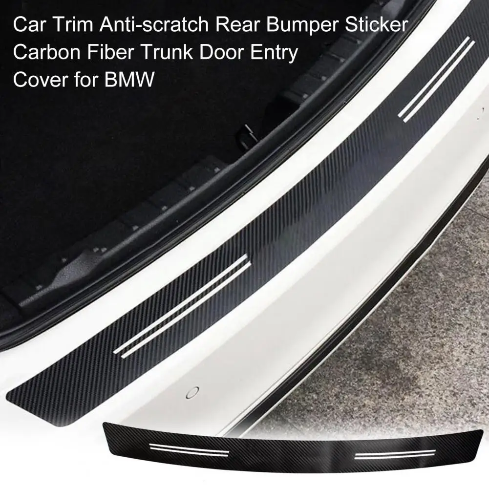 Автомобильная отделка наклейка на задний бампер с защитой от царапин углеродное