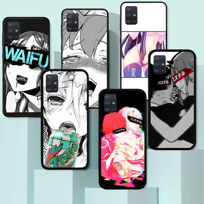 Hentai Harajuku Anime Girl Phone Case TPU For Samsung S6 S7 S8 S9 S10 plus S20 S21 S30ultrs Fundas Cover