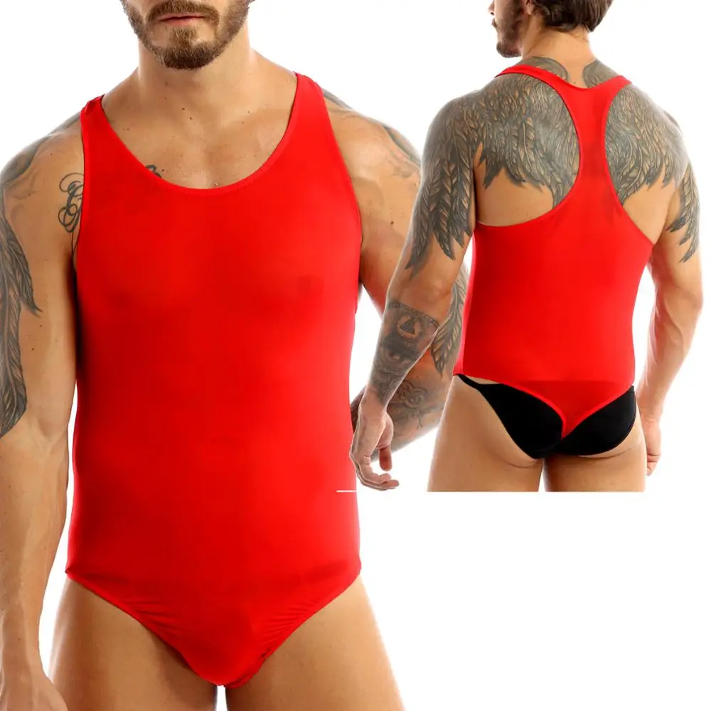 Купальник мужской гимнастический стринги купальник трико слитное нижнее белье