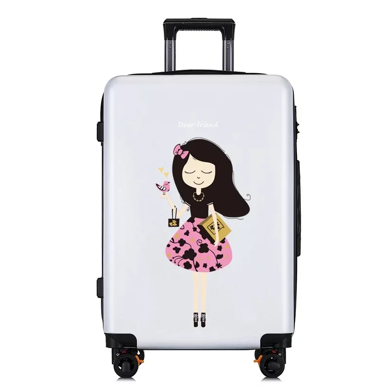 Travel suitcase Чемодан на колёсиках, студенческий чемодан на колесиках, багаж для путешествий, 20 дюймов, мультяшная каюта, сумка на колесиках, корейская модная сумка - Цвет: Travel suitcase