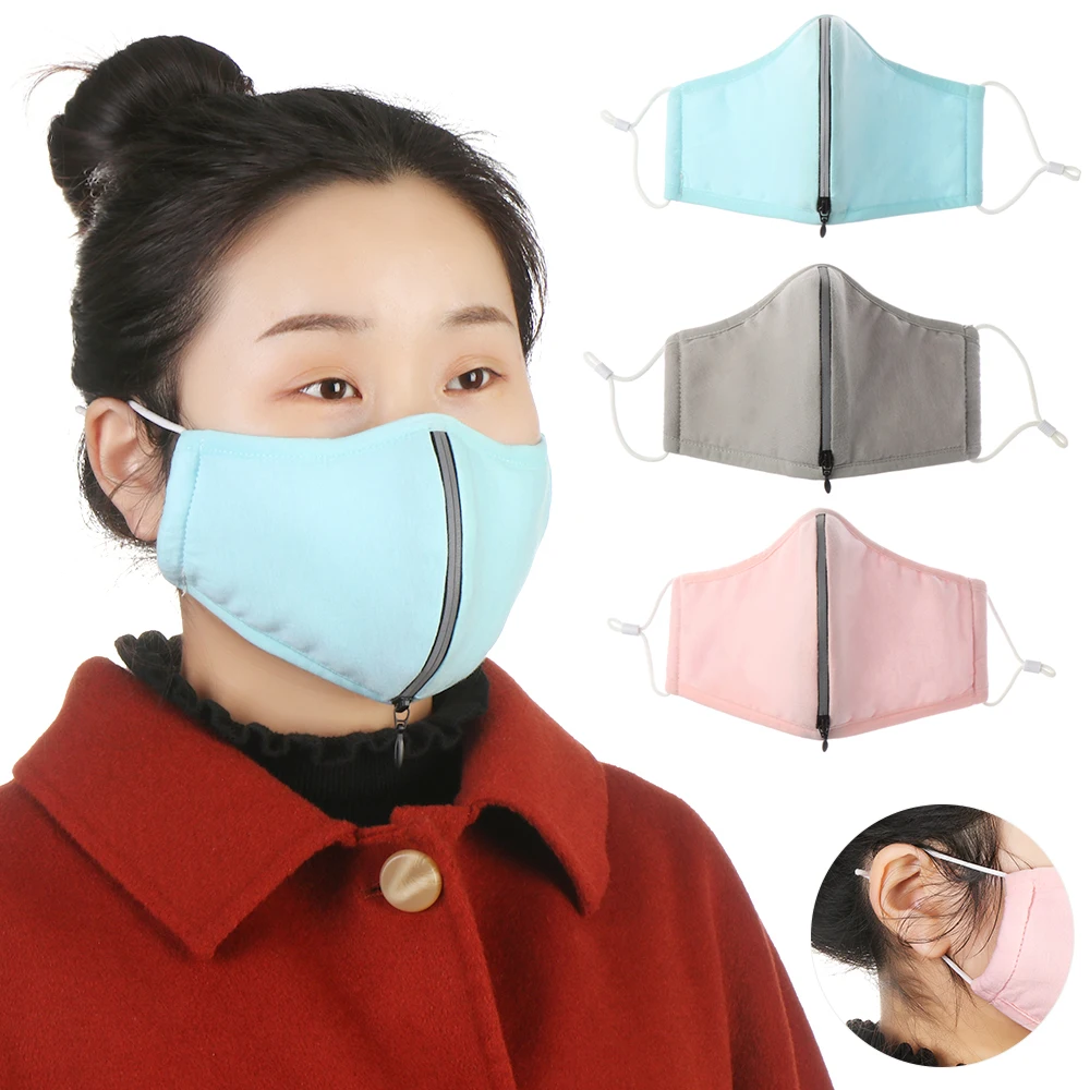 1 шт. хлопковая Пылезащитная маска для рта дышащая моющаяся многоразовая лица