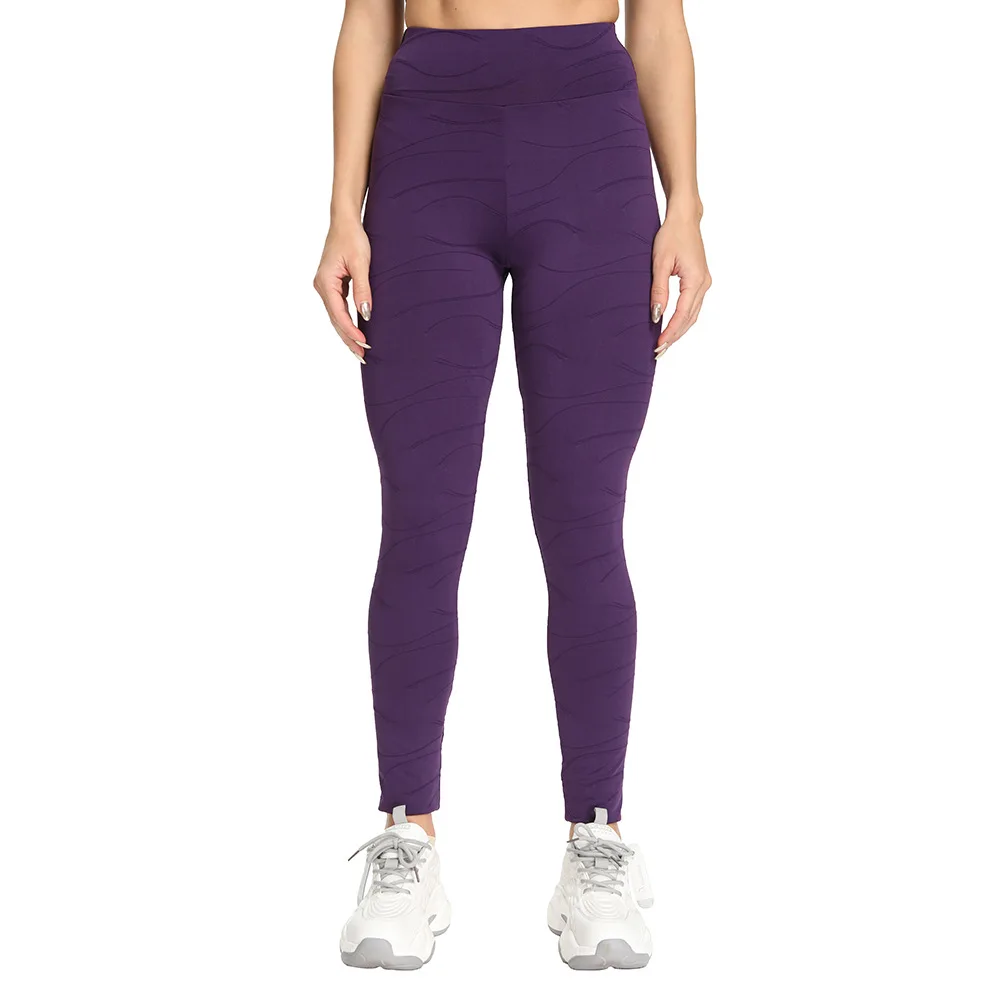 

High Waist Push Up Ruched Butt Leggings Corrugated Jacquard Seamless Leggings High Stretch Workout Purple Womens Fitness Apparel