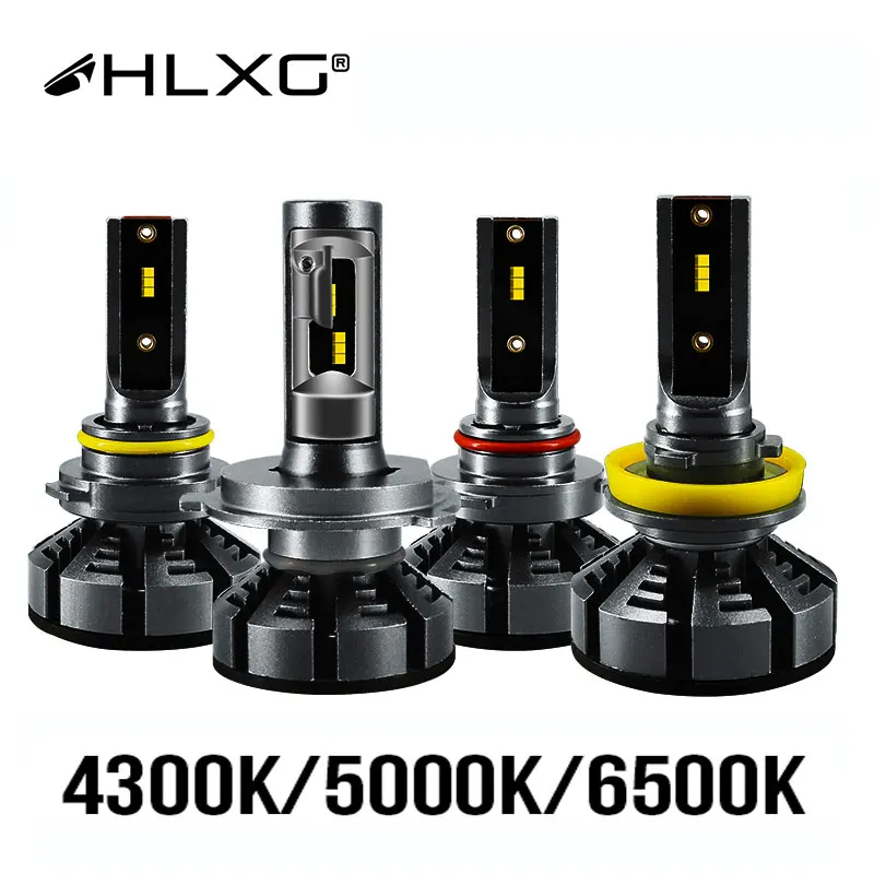 HLXG 6500K 4300K 5000K H7 светодиодный H4 с чипами ZES Автомобильная фара Лампа H1 H11 H8 HB3 9005 HB4 9006
