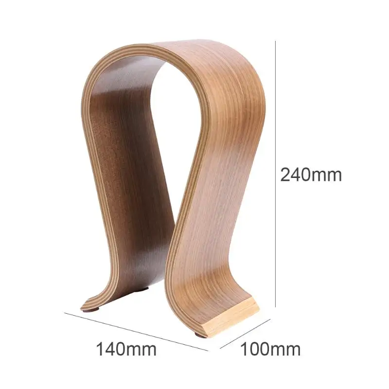 Деревянная подставка для наушников легкость портативность не занимает места