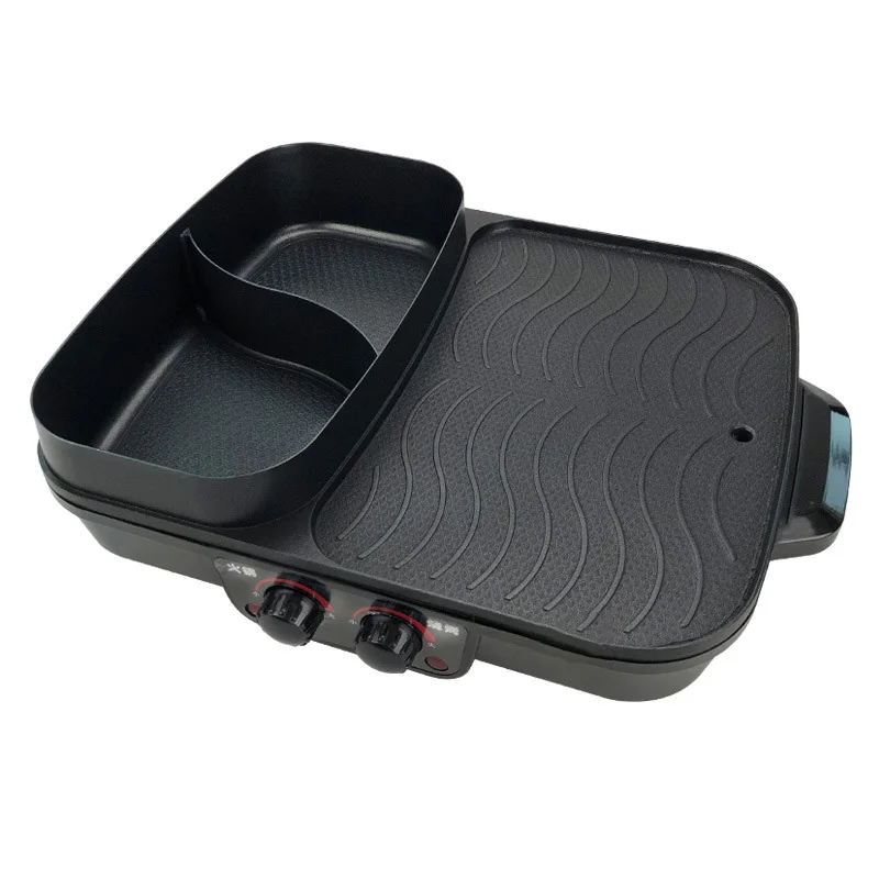 Многофункциональная электрическая жаропрочная кастрюля с двойным управлением