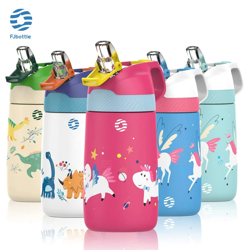 Детский термос FJbottle кружка с мультяшным рисунком безопасная и Вакуумная бутылка