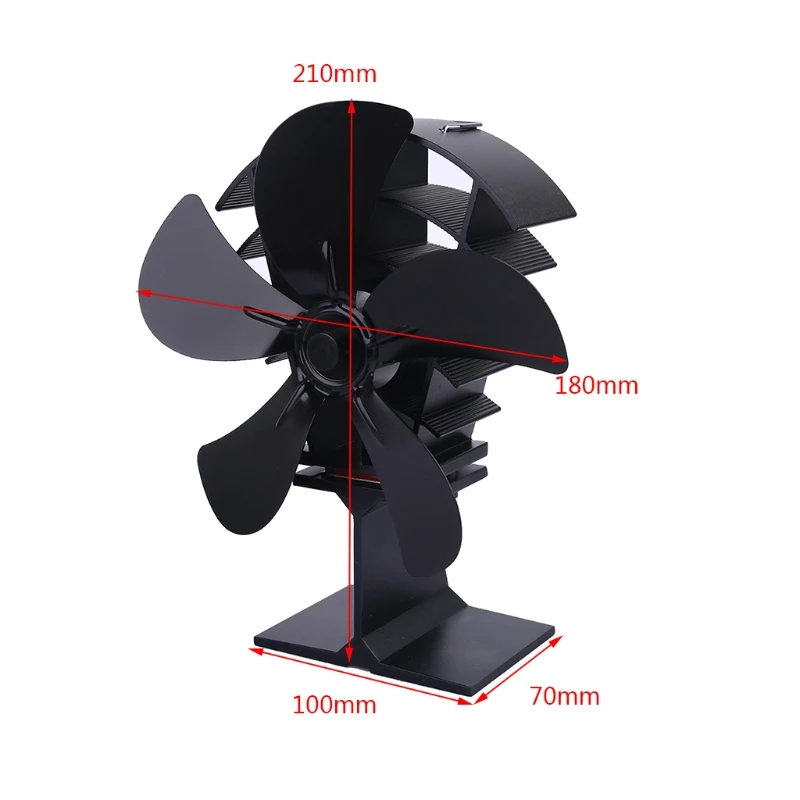 

Triangle 5 Blades Heat Powered Stove Fireplace Fan for Wood Log Burner Heater Fuel Saving Quiet Ecofan Efficient