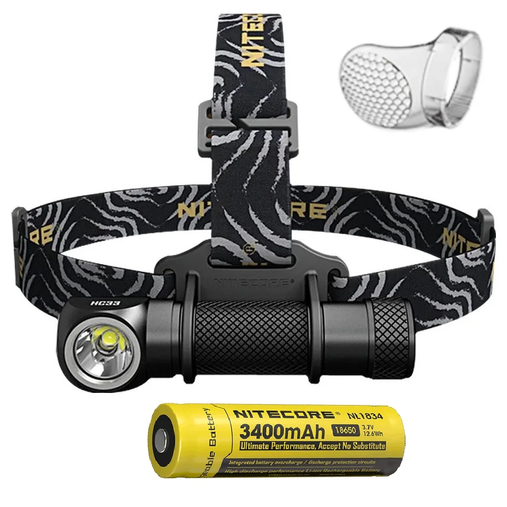 

Светодиодный фонарь Nitecore HC33 Cree XHP35, налобный фонарь с магнитным креплением на 18650 батарей для самообороны, кемпинга, 1800 люмен