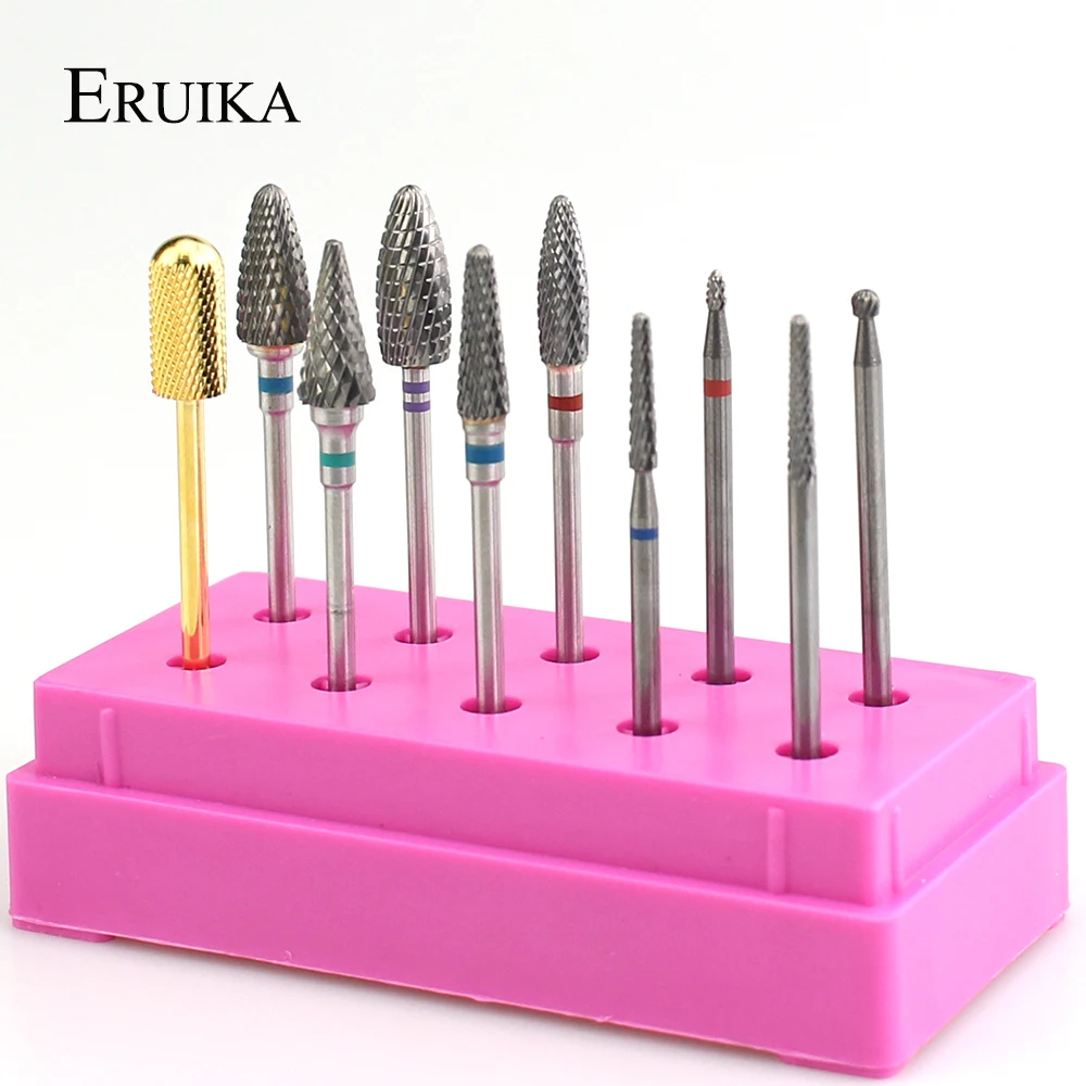 10 типов фрез для ногтей из карбида вольфрама вращающийся фреза пилки машина