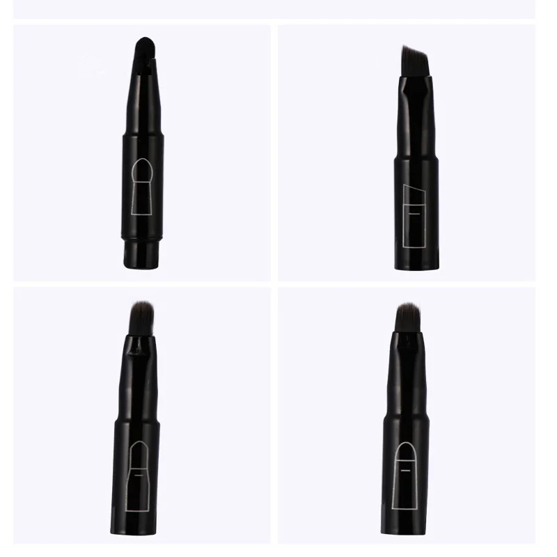 4 в 1 компактная портативная комбинированная Кисть для макияжа кисть теней бровей