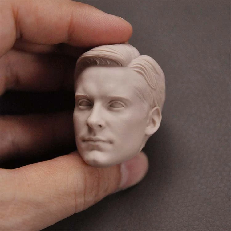 1/6 год Человек-паук тобей Магуайр голова Неокрашенная модель из ПВХ детской