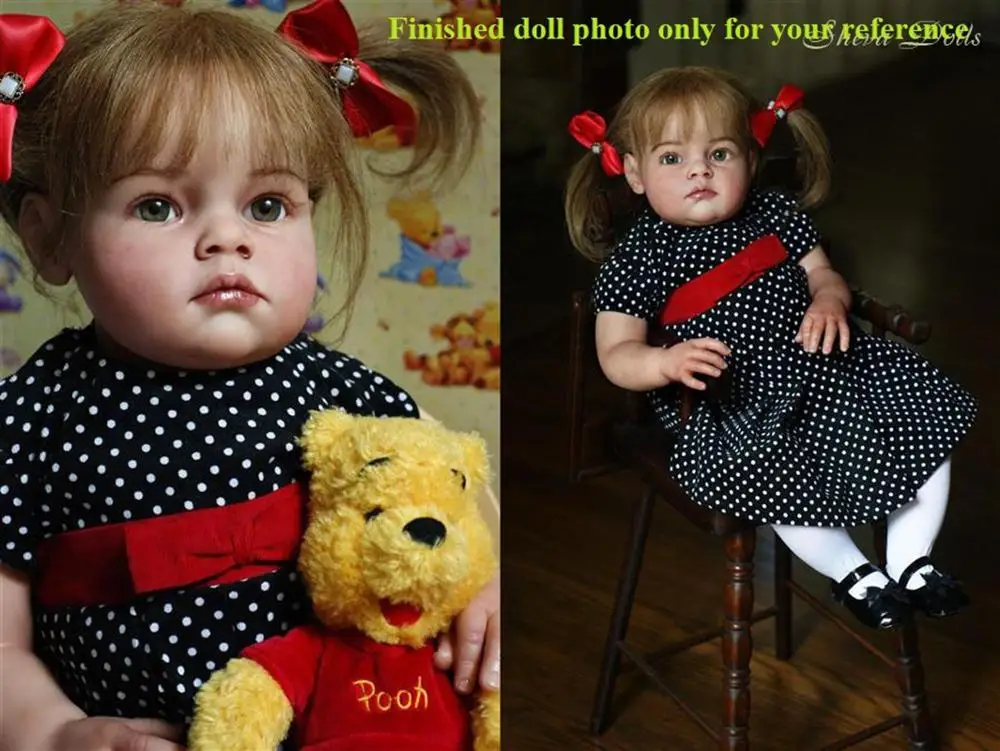 NPK 28 дюймов Tatiana reborn Baby doll kit сделай сам Неокрашенная пустая кукла набор Мягкий
