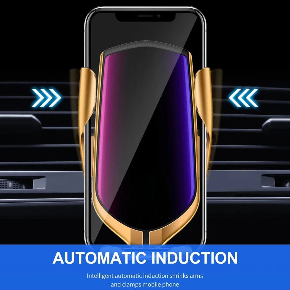 car mobile phone holder automatic clamping wireless charger air vent mount stand bracket rack automobiles parts free global shipping