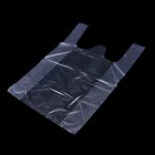 46 шт белый пластиковый Перевозчик хозяйственная ручная сумка упаковочные сумки 15х23см