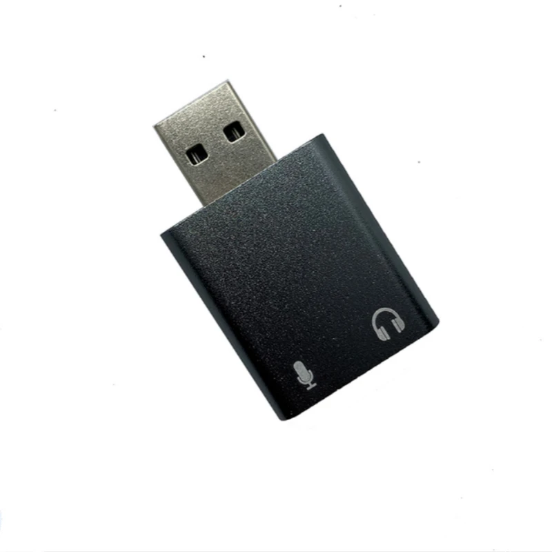 Алюминиевый 7 1 канальный USB внешний стерео звуковой аудио адаптер для ПК